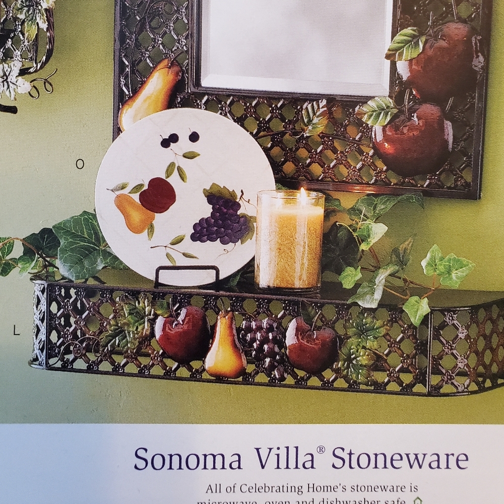 Celebrating Home Interiors Sonoma Villa Metal Shelf New 23.5"W X 6.75"H X 4"Deep
